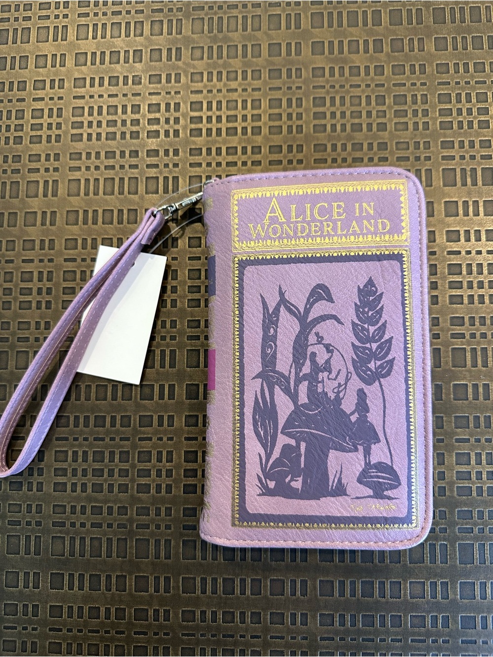 NWT Alice In Wonderland Purple Wristlet